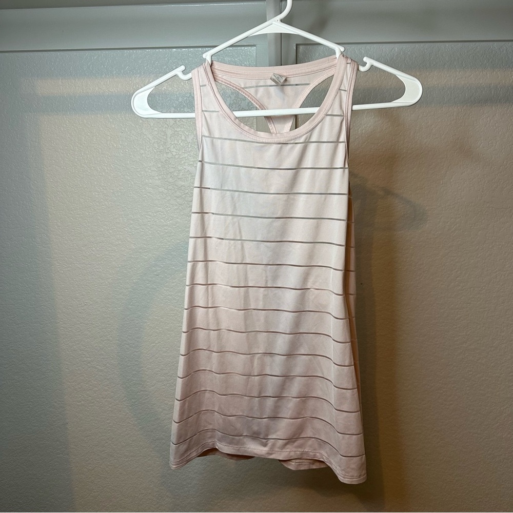 Athleta Pink Sleeveless Tank Top with Stripes